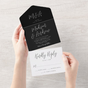 Casamento Preto e Branco de Roteiro Simples