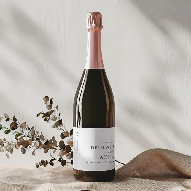 Casamento preto e branco minimalista ultra-moderno (Criador carregado)