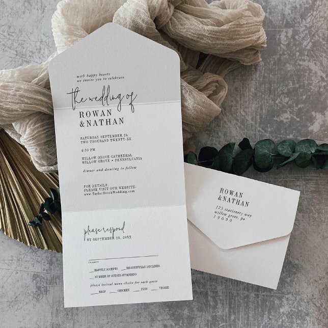 Casamento preto e branco moderno (Criador carregado)