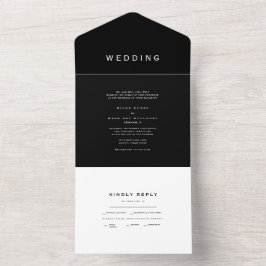 Casamento Preto e Branco Moderno Contemporâneo