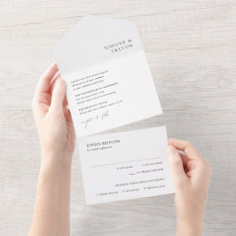Casamento Preto e Branco Moderno e Limpo