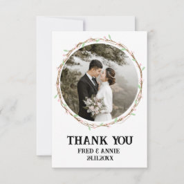 Casamento Preto e Branco Obrigado Cartões