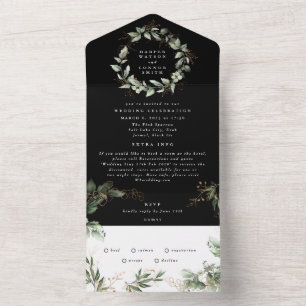 Casamento Preto Eucalyptus Wreath Premium Onyx