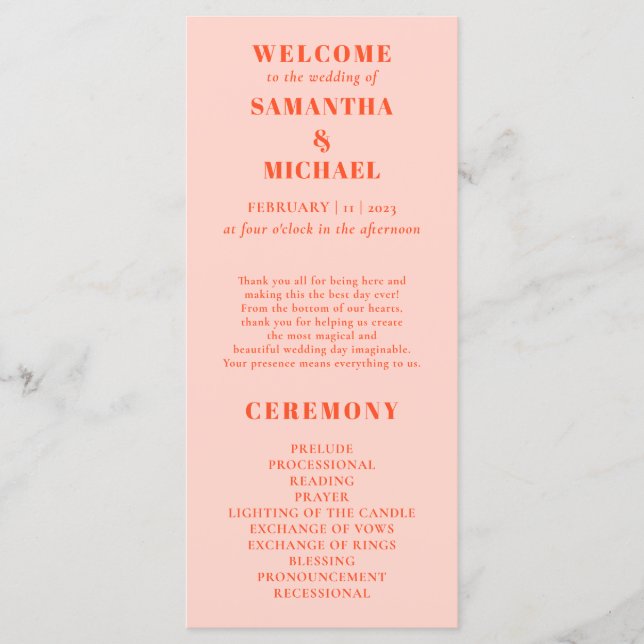 CASAMENTO programa moderno minimalista LARANJA ROS (Frente)