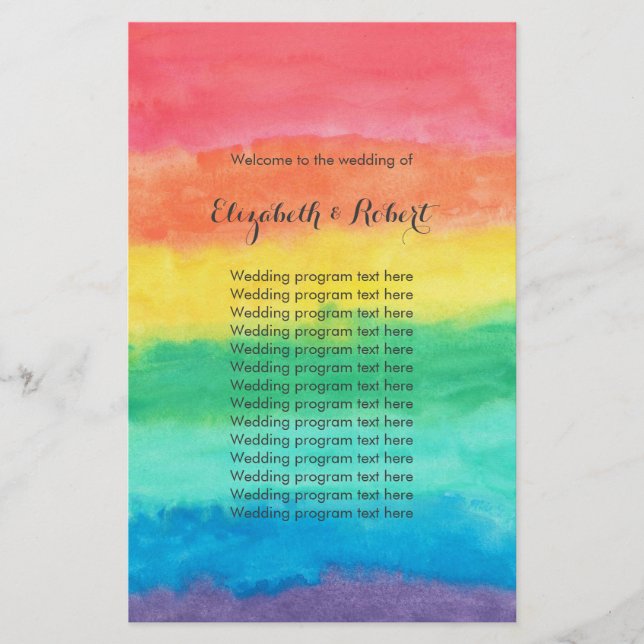Casamento Rainbow Watercolor (Frente)