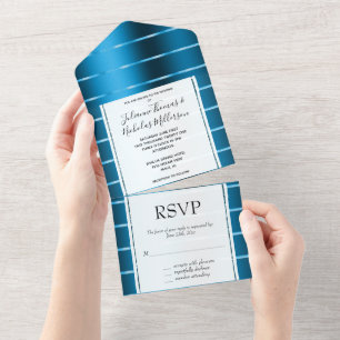 Casamento Real Azul Dourado da Fita