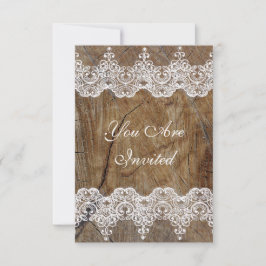 Casamento Real Convite Rustic Burlap & Lace