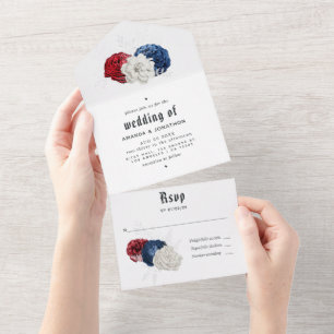 Casamento Red White e Blue American