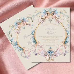 Casamento Regência Vintage Convite Vitoriano