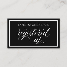 Casamento - Registrado Em Cartões - Preto