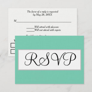Casamento Resposta Seafoam Verde Prata