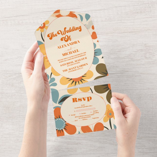 Casamento Retro Vintage  (Aba destacável)