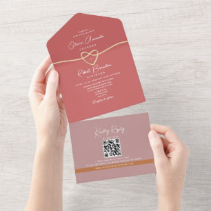 Casamento Romântico com Coração Rosa