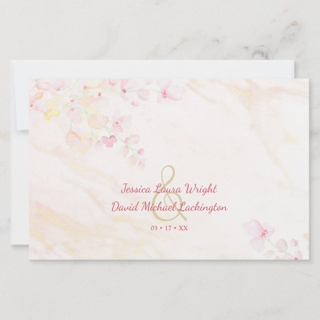 Casamento Romântico Elegante de Ramais Selvagens B (Frente)