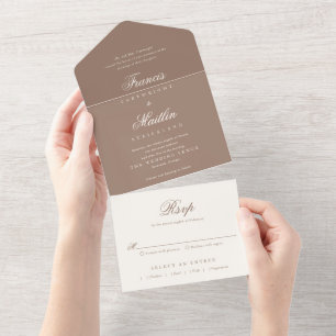 Casamento Romântico Marrom Elegante