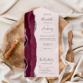 Casamento Rosa Bege Ágata Prata Borgonha