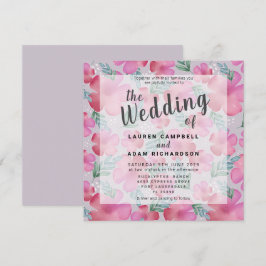 Casamento Rosa Bege Floral Boho Aquarela 