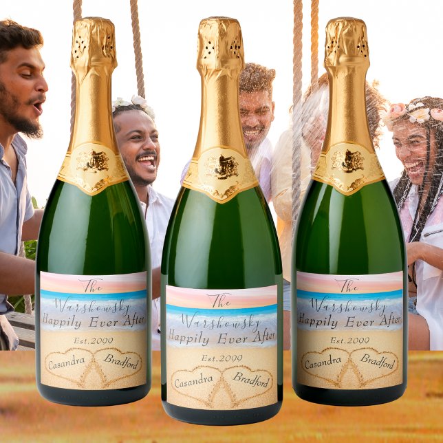 Casamento Rosa Blush Pink Beach 2 Heart Sand Spark (Criador carregado)