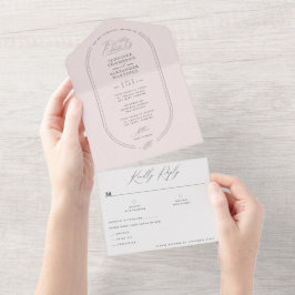 Casamento Rosa Claro E De Ar Moderno, Tudo Em Um I