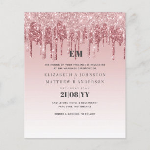 Casamento Rosa com brilho cor-de-rosa com Dourada