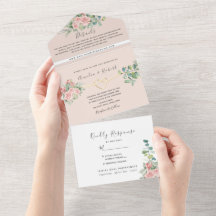 Casamento Rosa Floral Poeira Rosa
