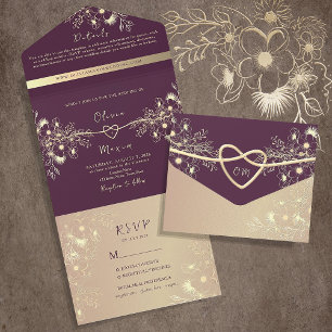 Casamento Roxo Ameixa e Dourado