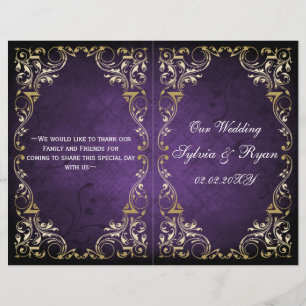 Casamento roxo e Dourado decorativo régio rústic