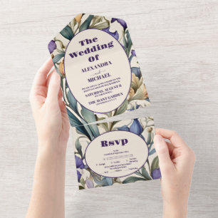 Casamento Roxo Iris Art Nouveau