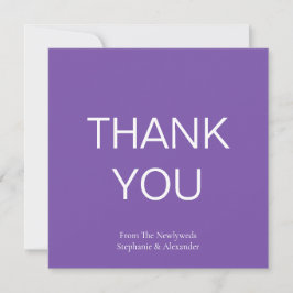 Casamento Roxo Minimalista Obrigado Praça