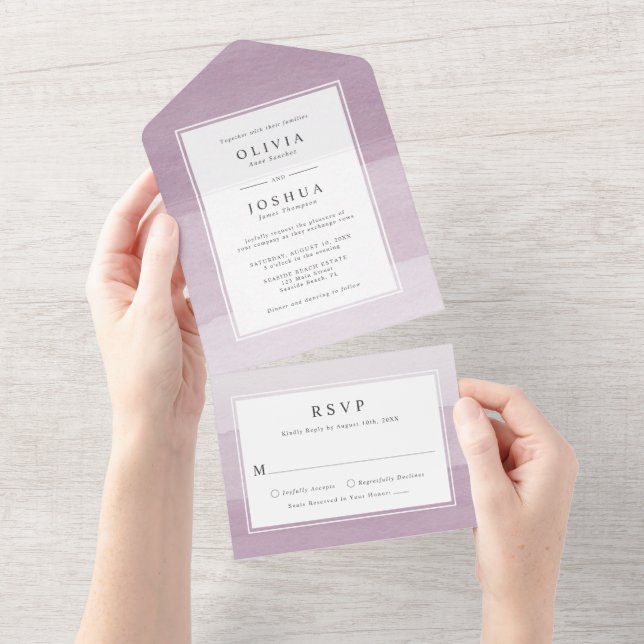 Casamento Roxo Moderno (Aba destacável)