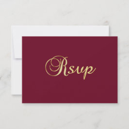 Casamento RSVP Burgundy de Outono Elegante Persona