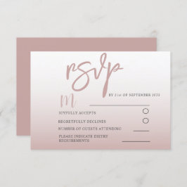 Casamento RSVP de Caligrafia Dourada Elegante