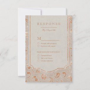 Casamento RSVP de Casamento Russo de Luar de Ouro