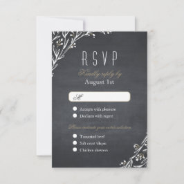 Casamento RSVP de Casamento Rústico do Quadro Flor