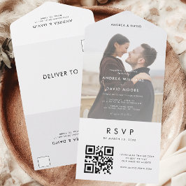 Casamento RSVP de Código QR de Fotografia de Desva
