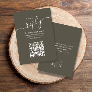 Casamento RSVP de Código QR de Orçamento Simples