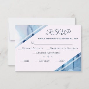 *~* Casamento RSVP de Cor de Água Moderna Elegante