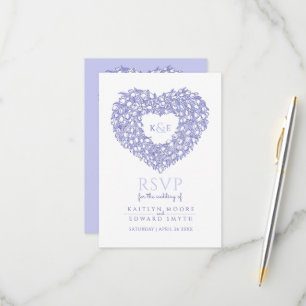 Casamento RSVP de coração de flor de tulipa muito