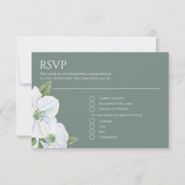 Casamento RSVP de Flor de Maçã Branca