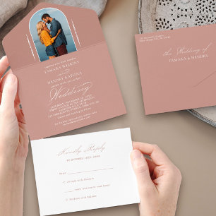 Casamento RSVP de Fotografia Dourada do Elegante C