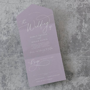 Casamento RSVP de Lavanda Roxo Elegante