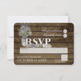 Casamento RSVP de Lavanda Rústica e Respiração do