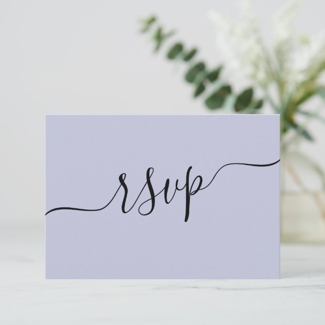 Casamento Rsvp QR Código Púrpura (Em pé/Frente)