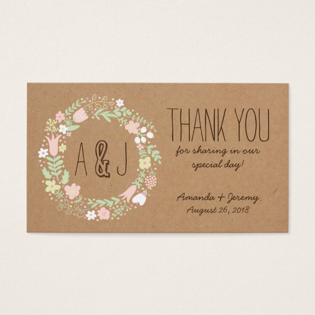 Casamento Russo Boho Pastel Floral Wreath (Frente)