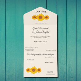 casamento russo com girassóis - em creme