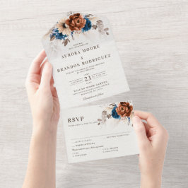 Casamento Russo de Grass Marinho Terracotta Blue P