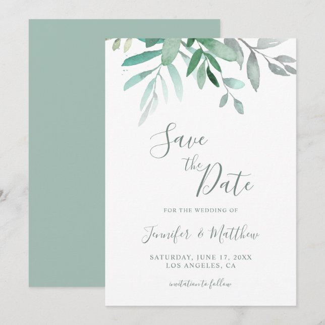 Casamento Russo Elegante Salve o Cartão de Data (Frente/Verso)