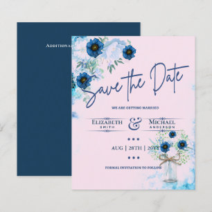 Casamento Russo Floral Azul com Marinho de Orçamen
