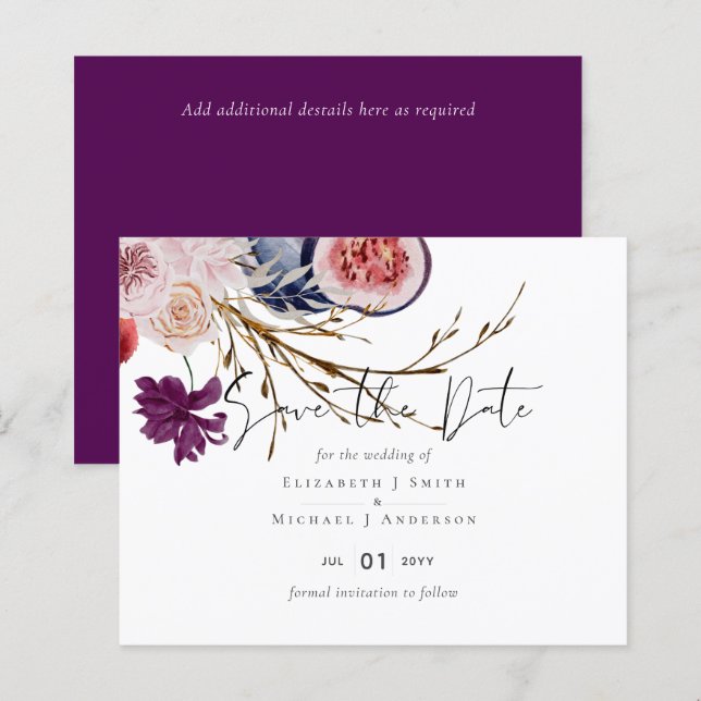 Casamento Rustic Autumn Fall Pumpkins Flowers (Frente/Verso)