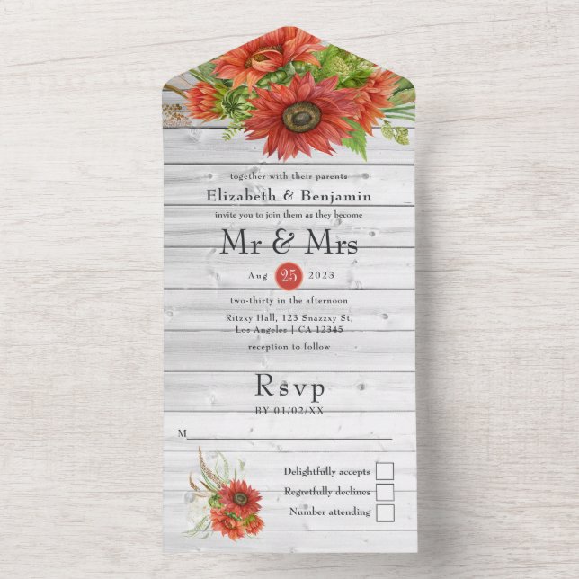 Casamento Rustic Boho Red Sunflower Country Barn (Interno)